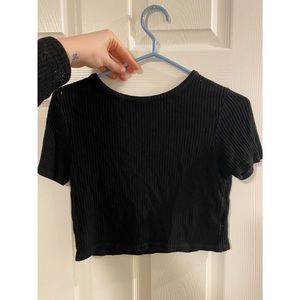 Brandy Melville black rubbed crop top